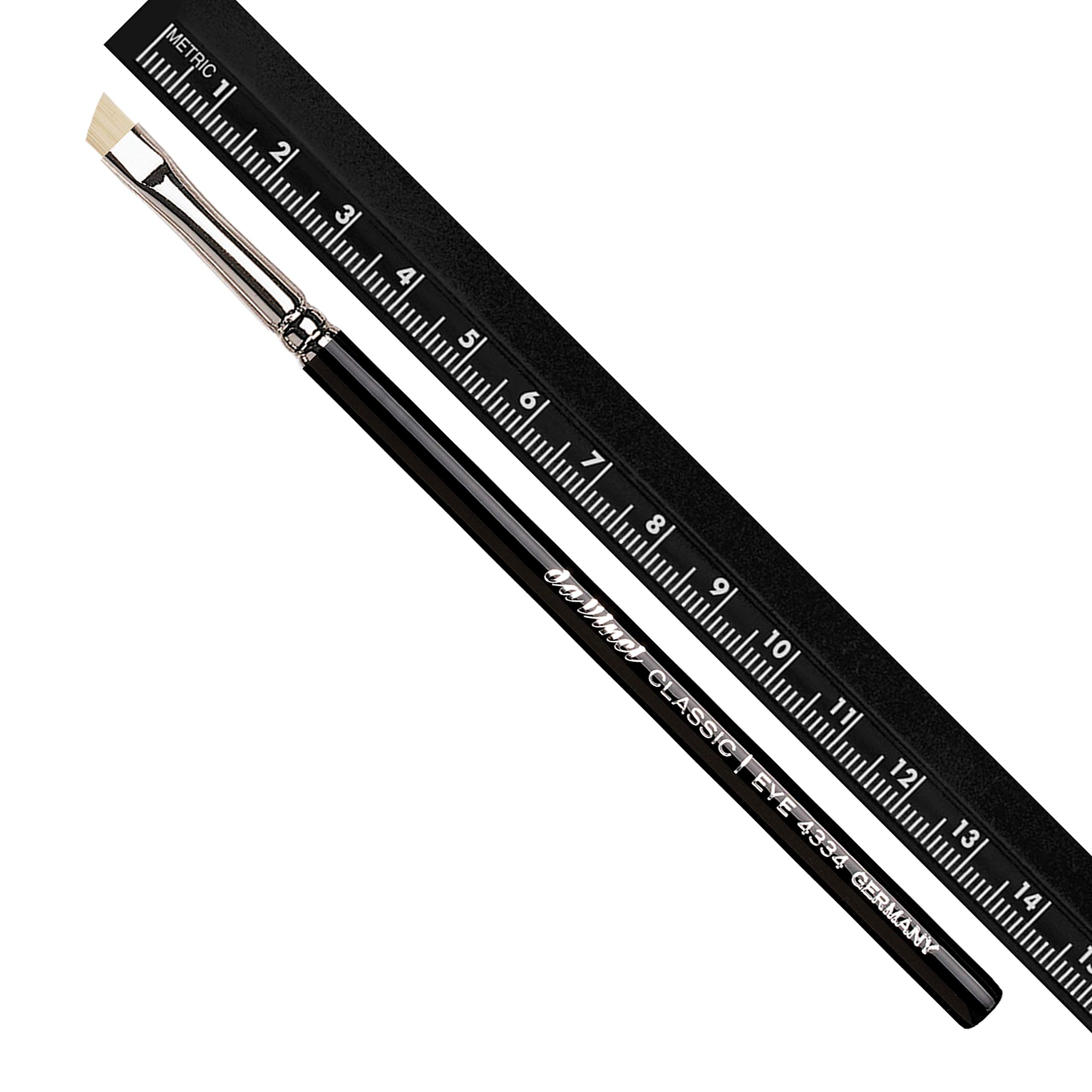 da Vinci Cosmetics Series 4334 Classic Short Angled Eyebrow Definer Brush/Strong Synthetic Fibers, 0.5 Pound - Image 3