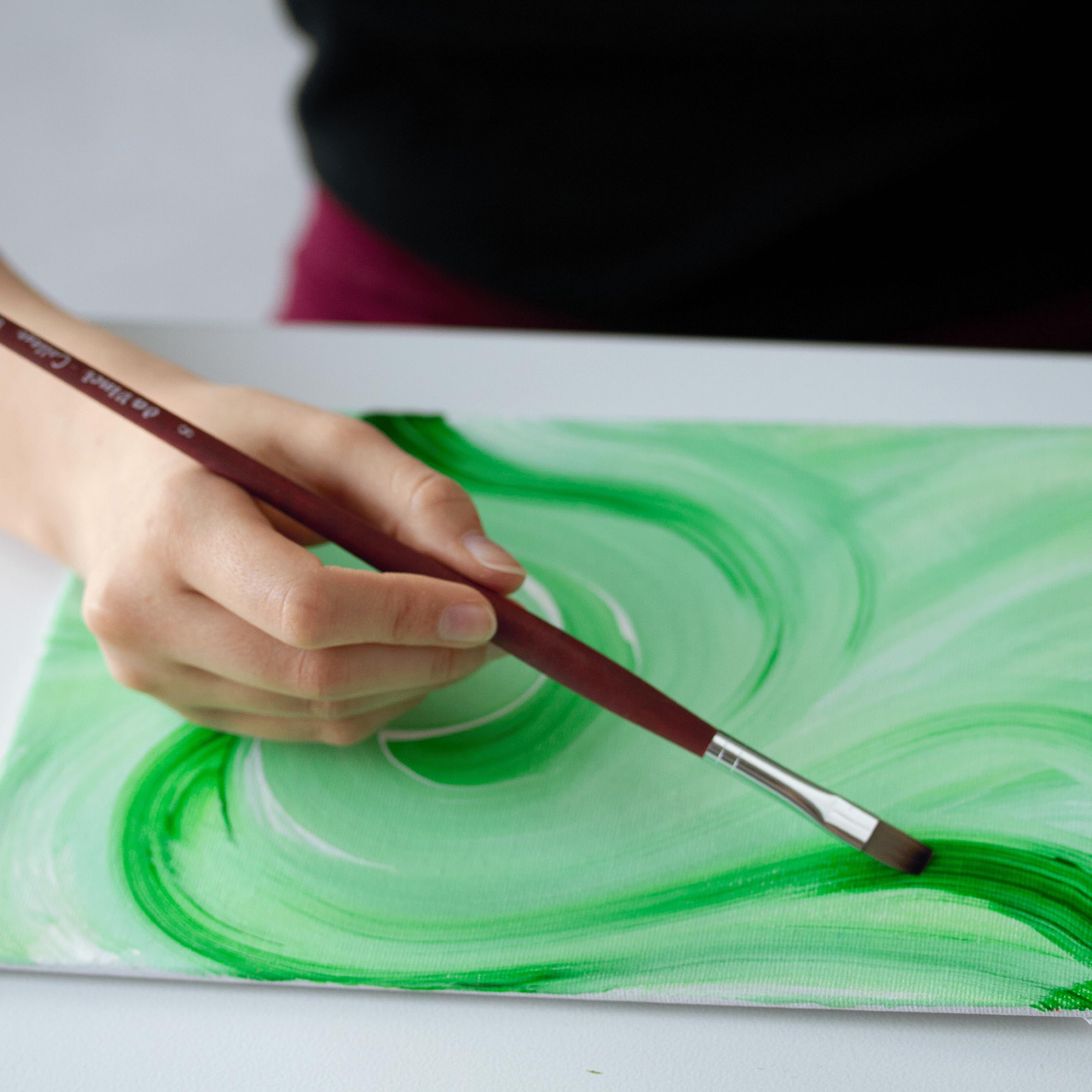 da Vinci Oil & Acrylic Brush Set 5269 - COLLEGE Synthetics - 5 Brush Set containing Series 8730 Round Size 2 & 6 plus Series 8740 Flat Size 4, 8 & 12 - Strong fibers that are easy to clean - Made in Germany - Image 5