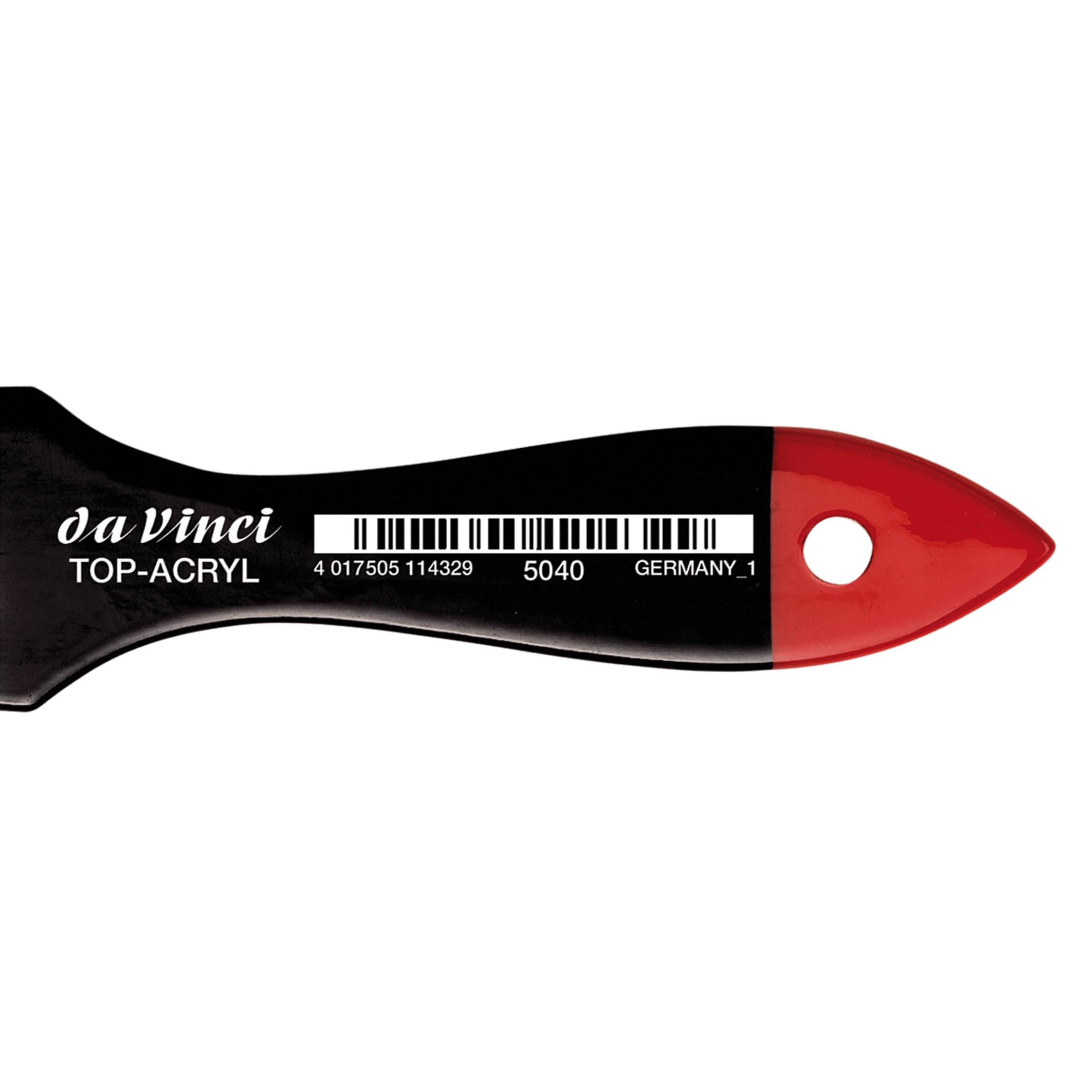 da Vinci Oil & Acrylic Series 5040 Top Acryl Paint Brush, Flat Mottler Red/Brown Synthetic with Plainwood Handle, Size 30 - Image 4