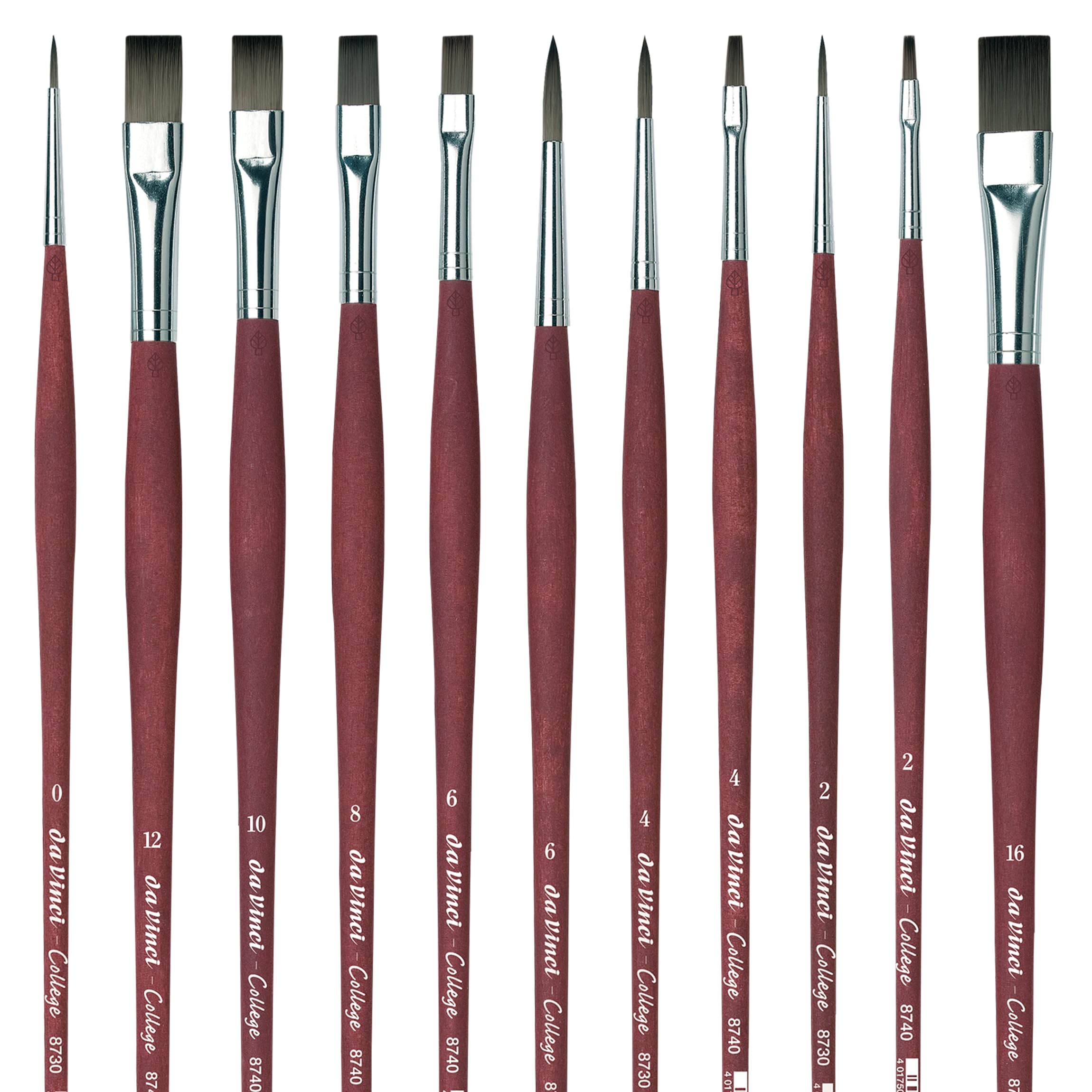 da Vinci Oil & Acrylic Series 5403 College Paint Brush Set, Synthetic with Gift Can, Multiple Sizes, 10 Brushes (Series 8733 and 8740) - Image 4