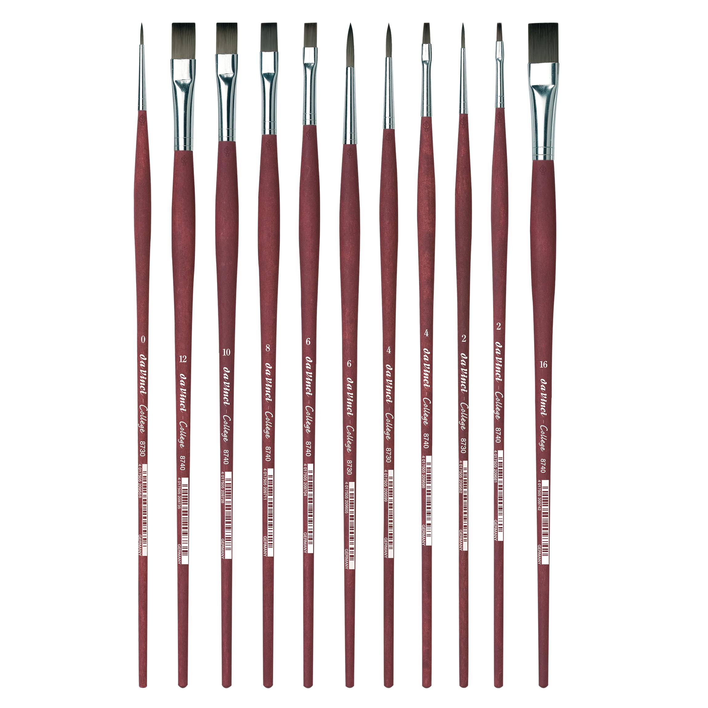 da Vinci Oil & Acrylic Series 5403 College Paint Brush Set, Synthetic with Gift Can, Multiple Sizes, 10 Brushes (Series 8733 and 8740) - Image 5