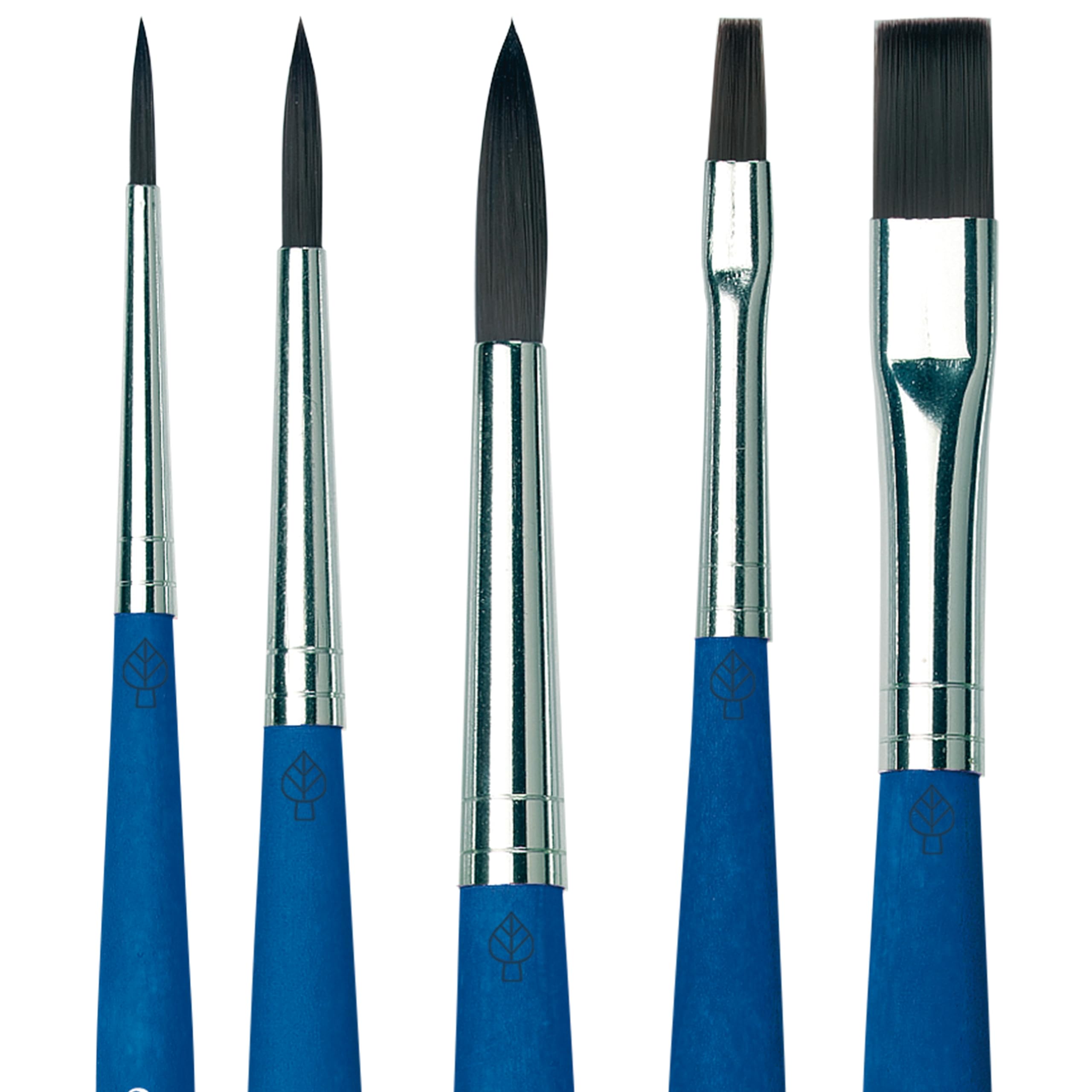 da Vinci Student Series 3504 Forte Student - 5 Brush Set - Beginner Forte Synthetics with Blue Handles - Rugged and Strong for All Media - Image 3