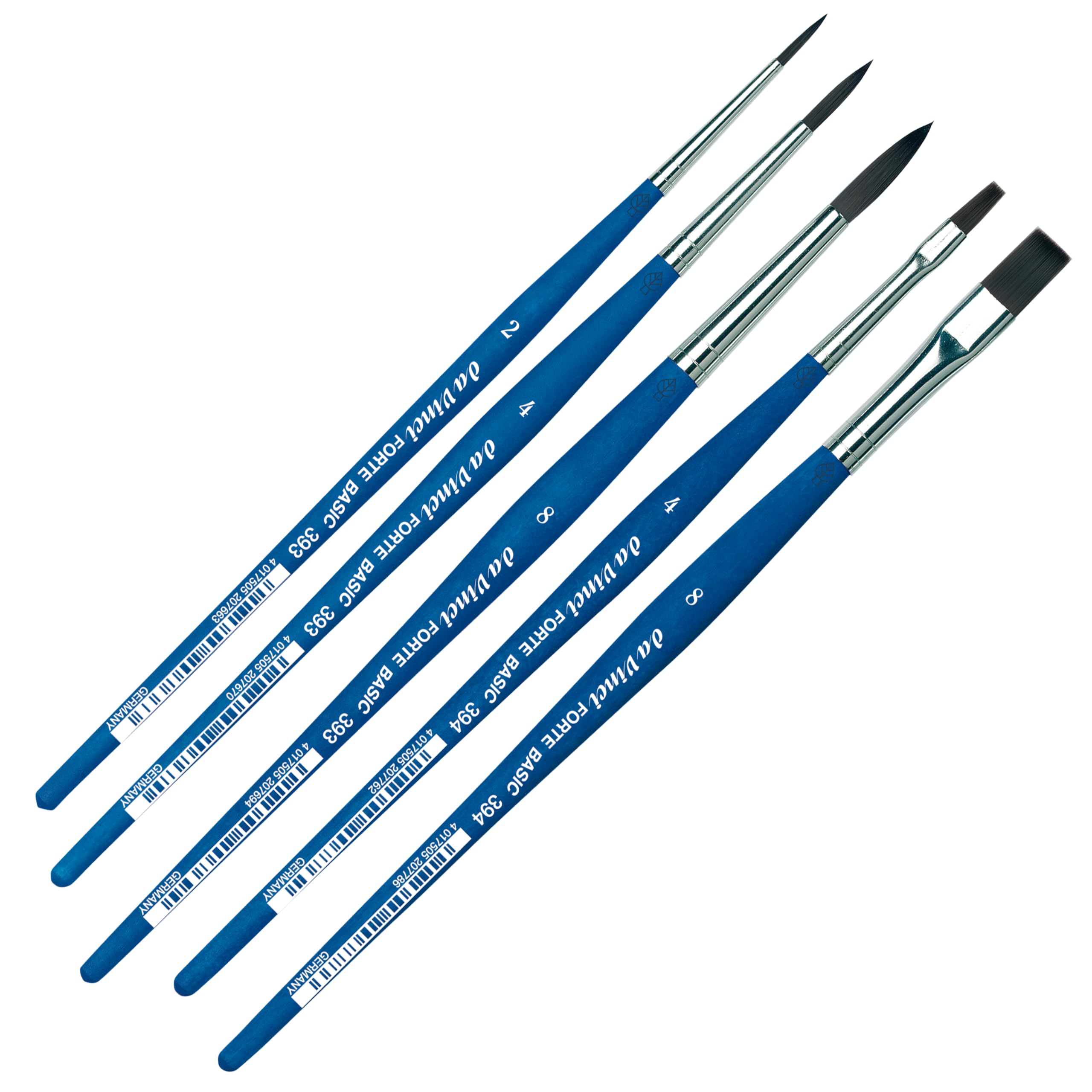 da Vinci Student Series 3504 Forte Student - 5 Brush Set - Beginner Forte Synthetics with Blue Handles - Rugged and Strong for All Media - Image 4