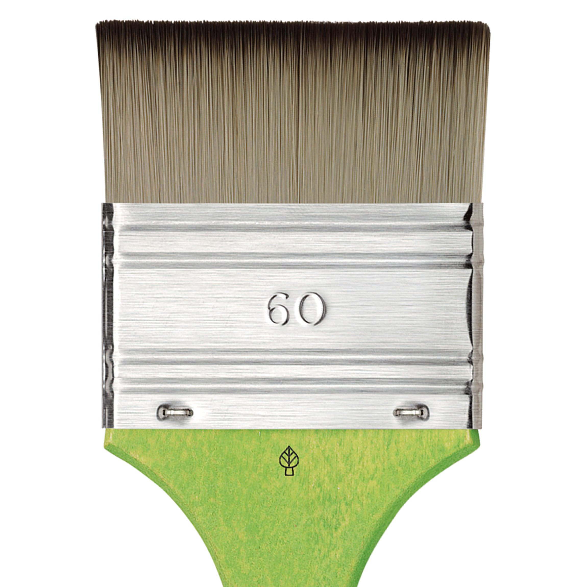 da Vinci Student Series 5073 Fit for School and Hobby Paint Brush, Mottler Flat Elastic Synthetic with Green Matte Handle, Size 60 - Image 3