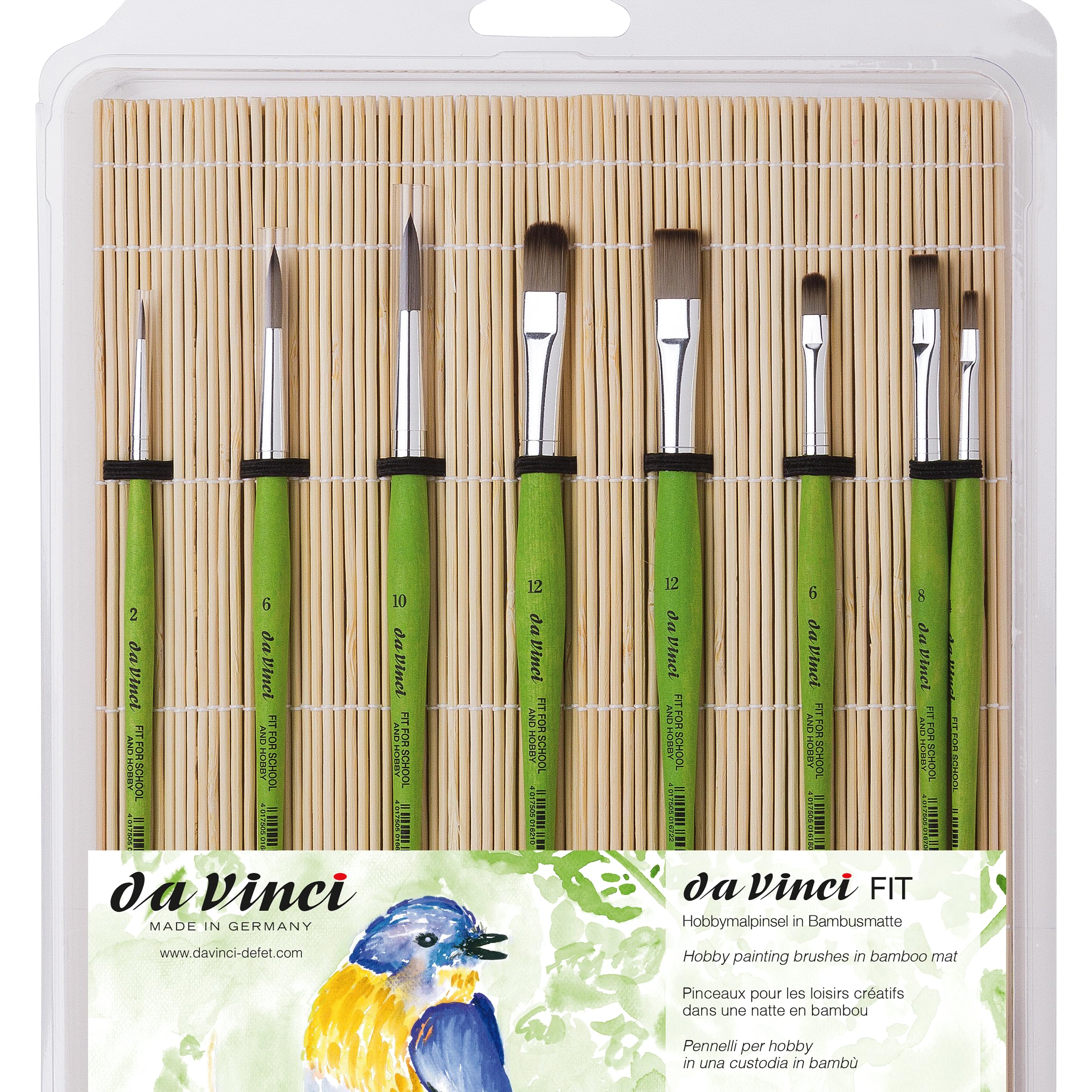 da Vinci Student Student Brush Set, Black 8 Each - Image 3