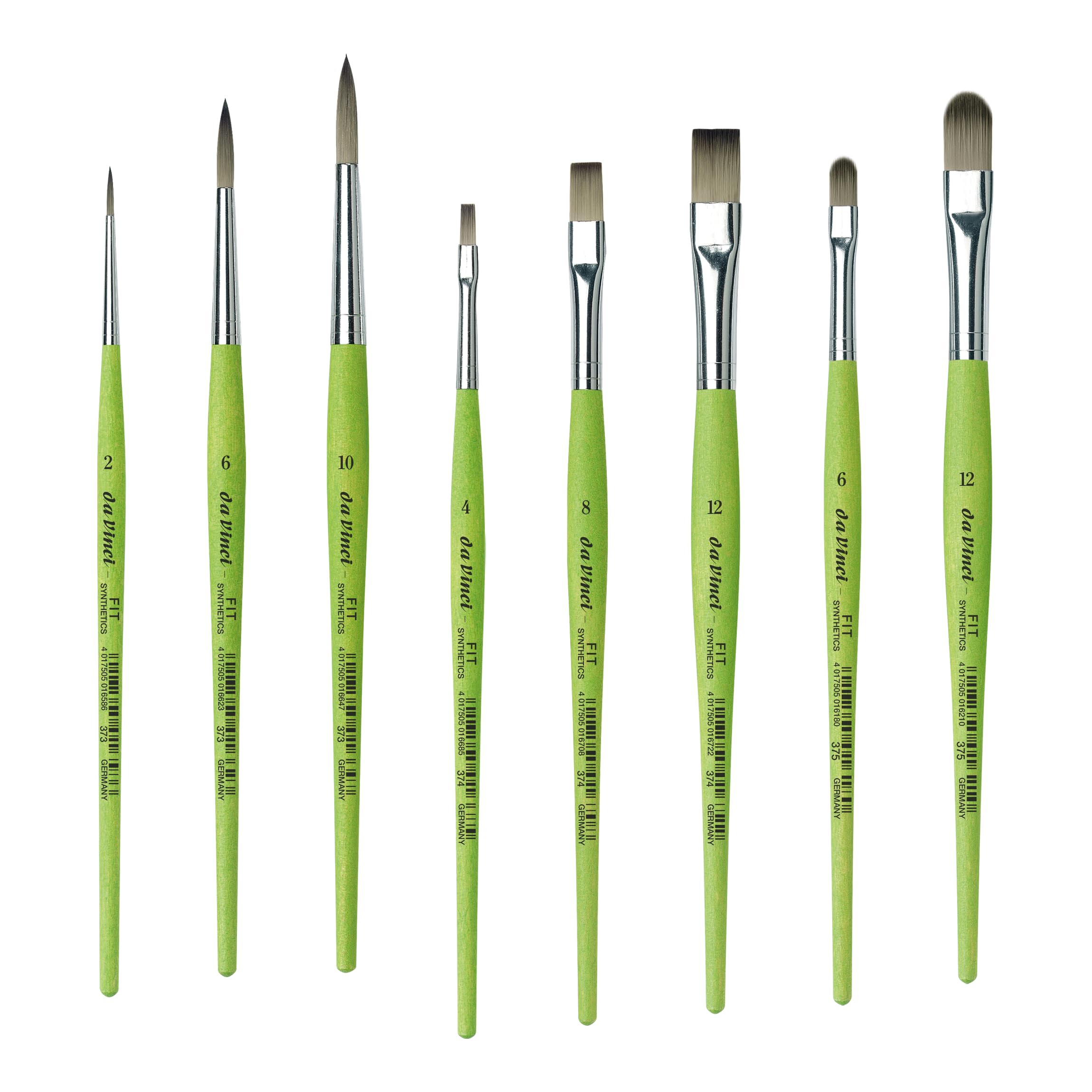 da Vinci Student Student Brush Set, Black 8 Each - Image 4