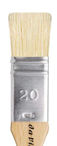 da Vinci Varnish & Priming Series 2475 Mottler Brush, Medium Hog Bristle with Natural Lacquered Handle, Size 20 - Image 3