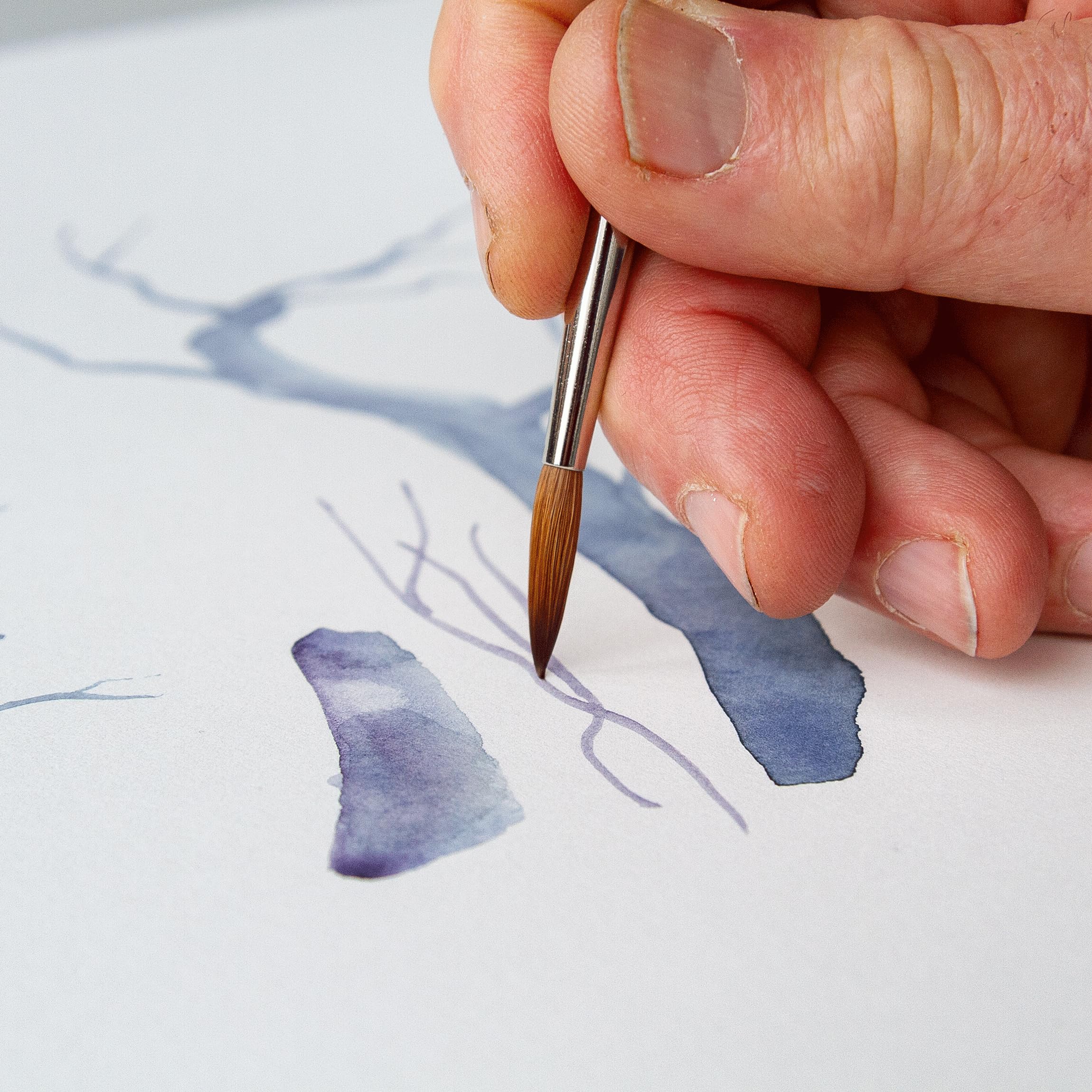 da Vinci Watercolor Maestro Kolinsky Red Sable Brush Set 5500-3 Brush Set - Series 10 Sharp Round in Sizes 5/0, 0 & 4 in an Elegant Black Gift Box. - Image 6