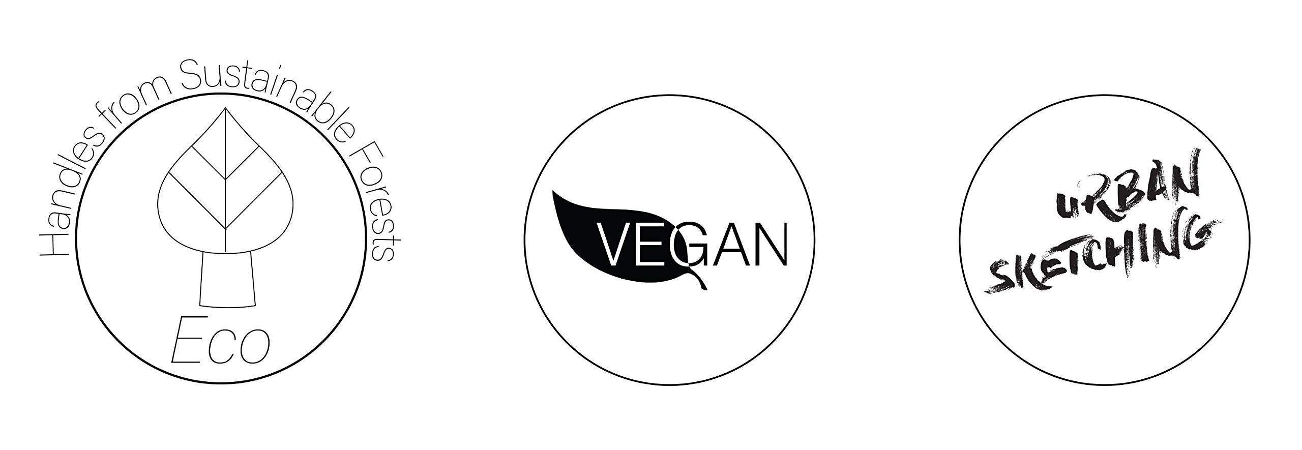 Da Vinci Watercolor Paint Brush Set, CosmoTop Spin Brushes, Multi-Diameter Advanced Synthetic Fibers - Round 0 and 6, Bright 10 and Cats Tongue 8 (5231-4) - Image 4