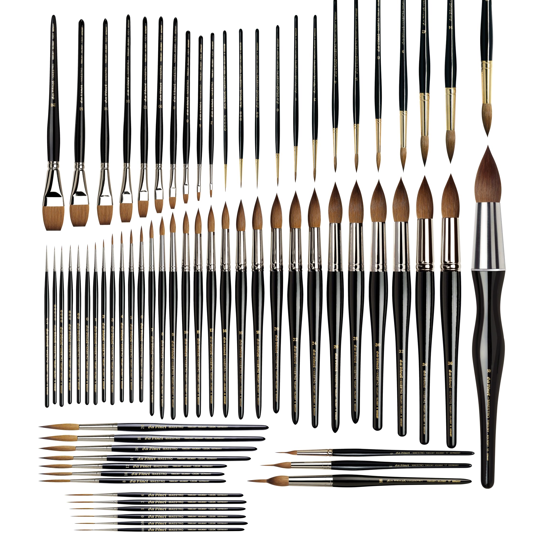 da Vinci Watercolor Series 10 Maestro Paint Brush, Round Kolinsky Red Sable, Size 3/0 (36802) - Image 5