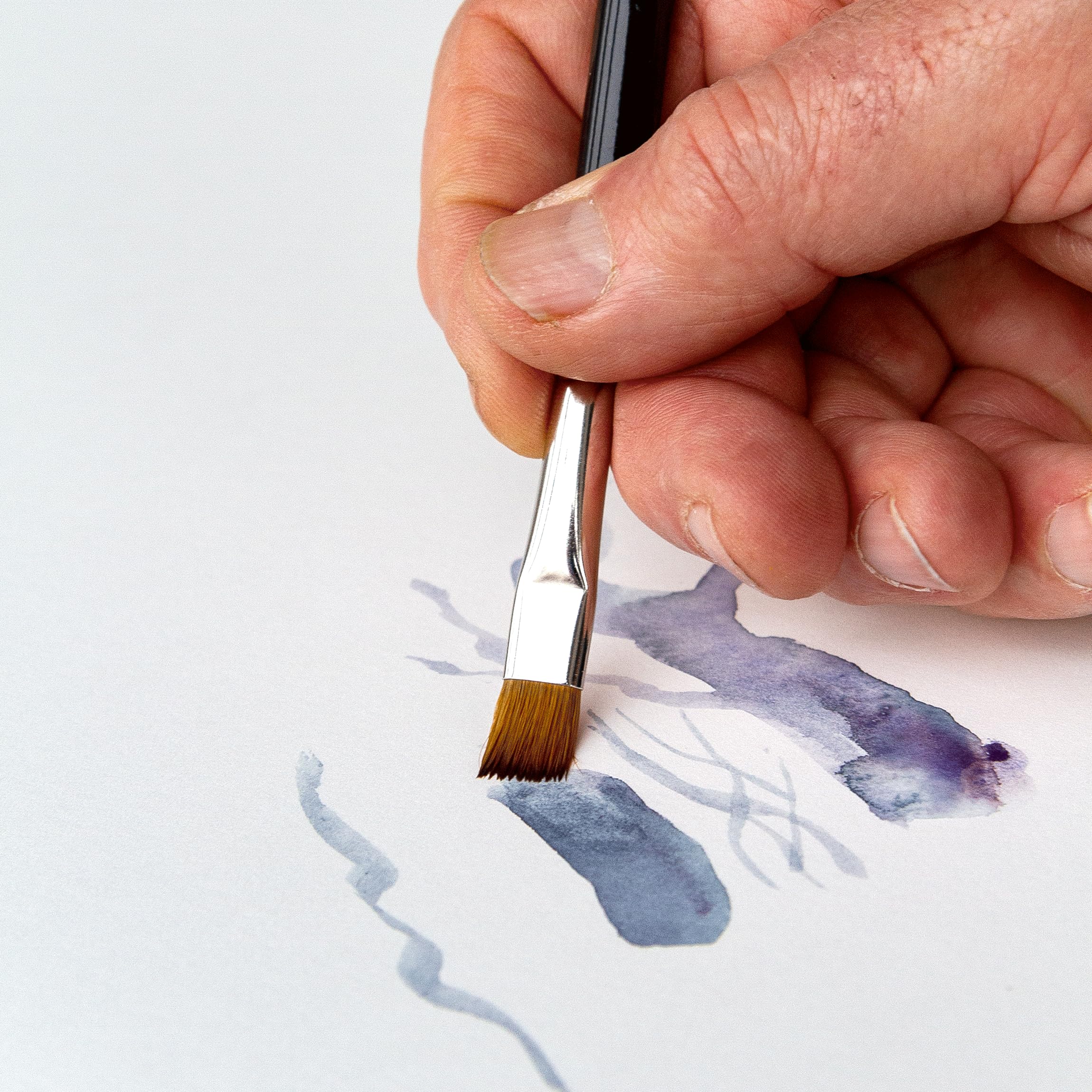 da Vinci Watercolor Series 1301 Maestro Paint Brush, Flat Kolinsky Red Sable, Size 16 (1301-16) - Image 8