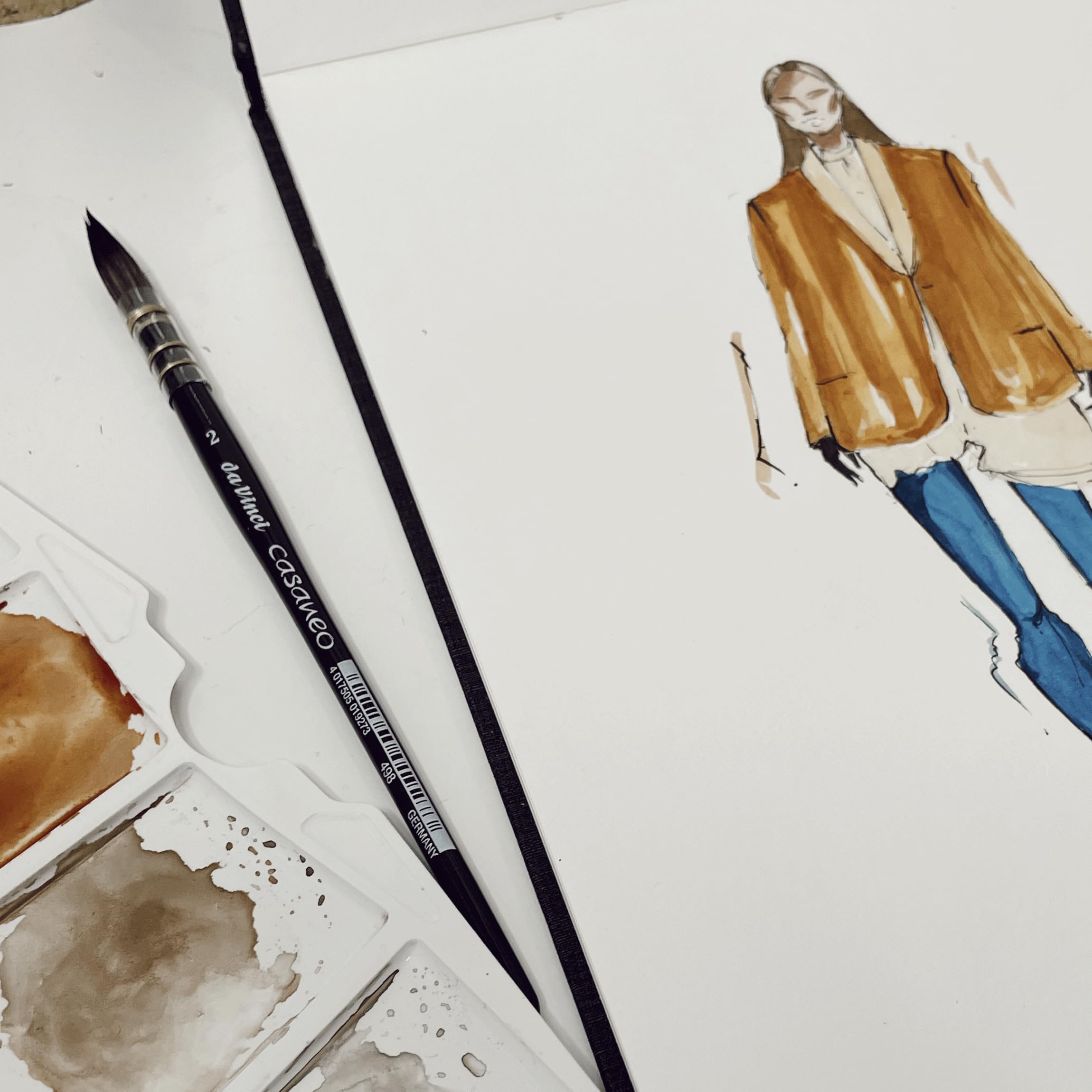 da Vinci Watercolor Series 498 Size 2 - Round Quill - Casaneo New Wave Synthetics - Vegan - Made in Germany - Image 7